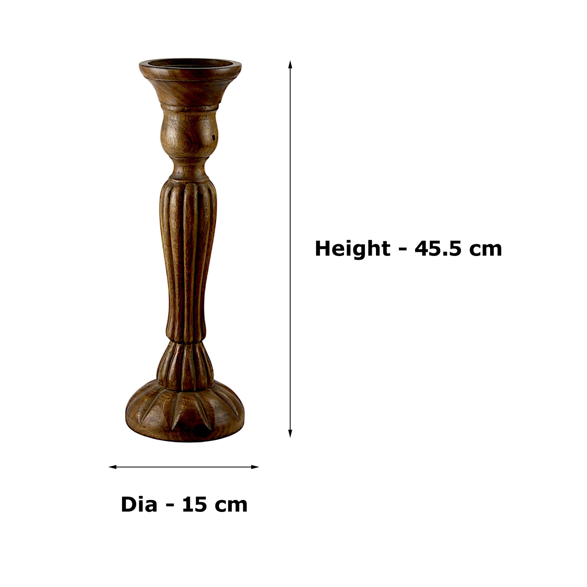Natural Mango Wood Taper Candle pillar Holder  Design