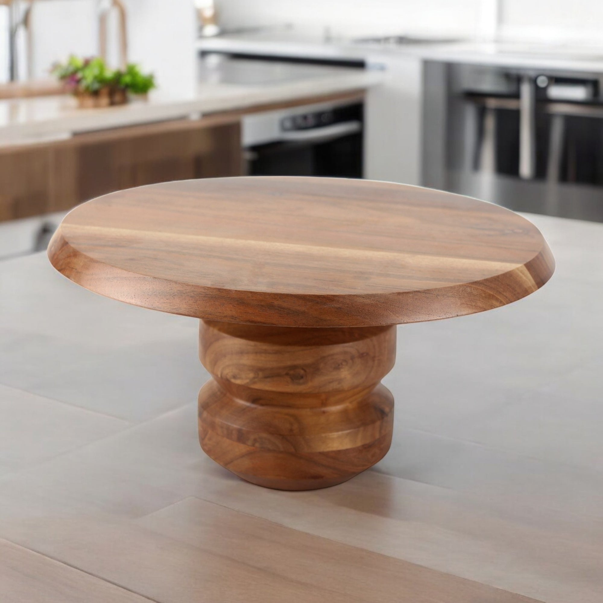 Flat Wooden Cake Stand