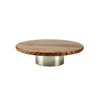 Wooden Cake Stand | 32.5 cm Round Dessert Platter