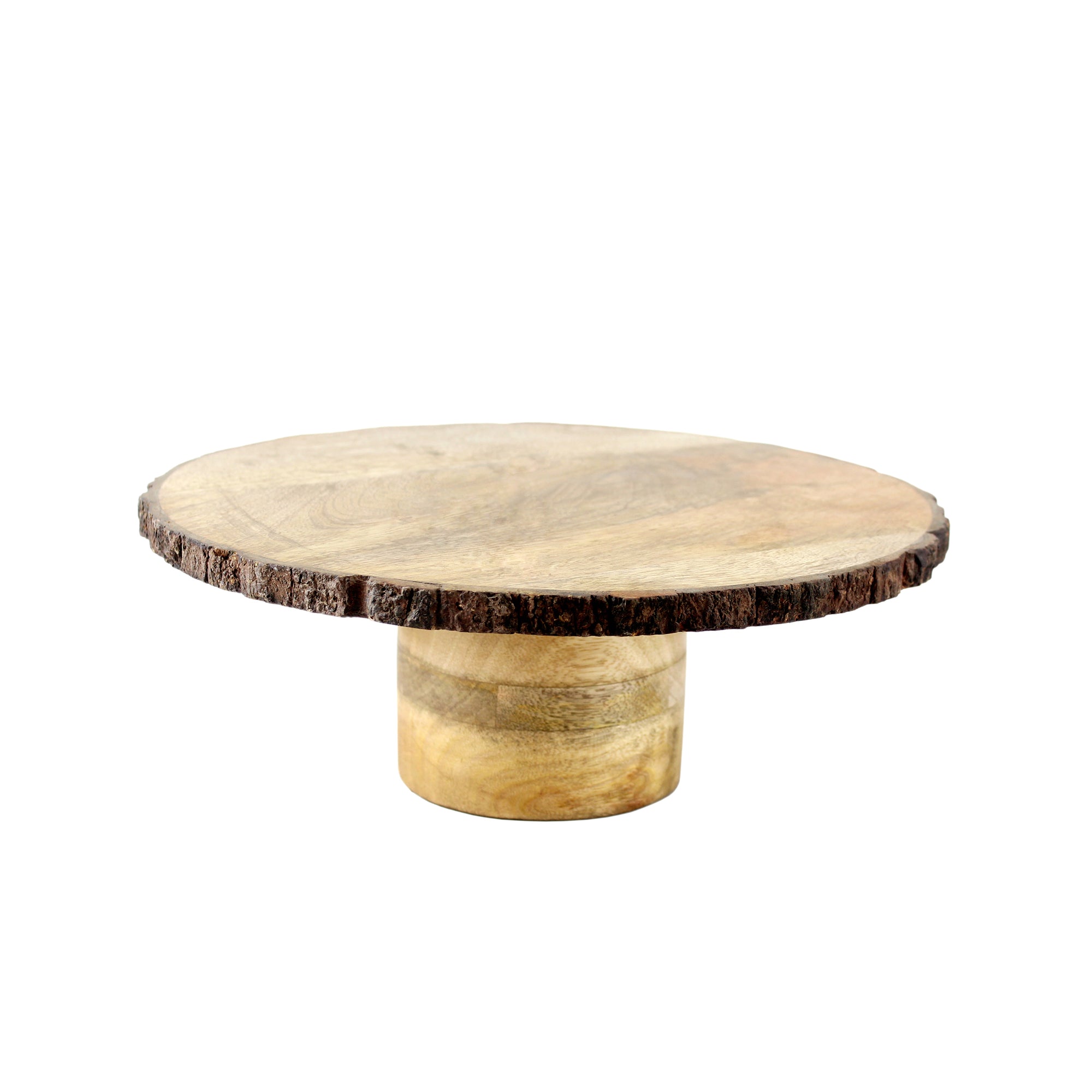 Lakkad Baaz Wooden Cake Stand | 30.5 cm Round Dessert Platter