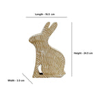 Wooden Rabbit Figurine