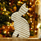 Wooden Rabbit Figurine