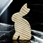 Wooden Rabbit Figurine