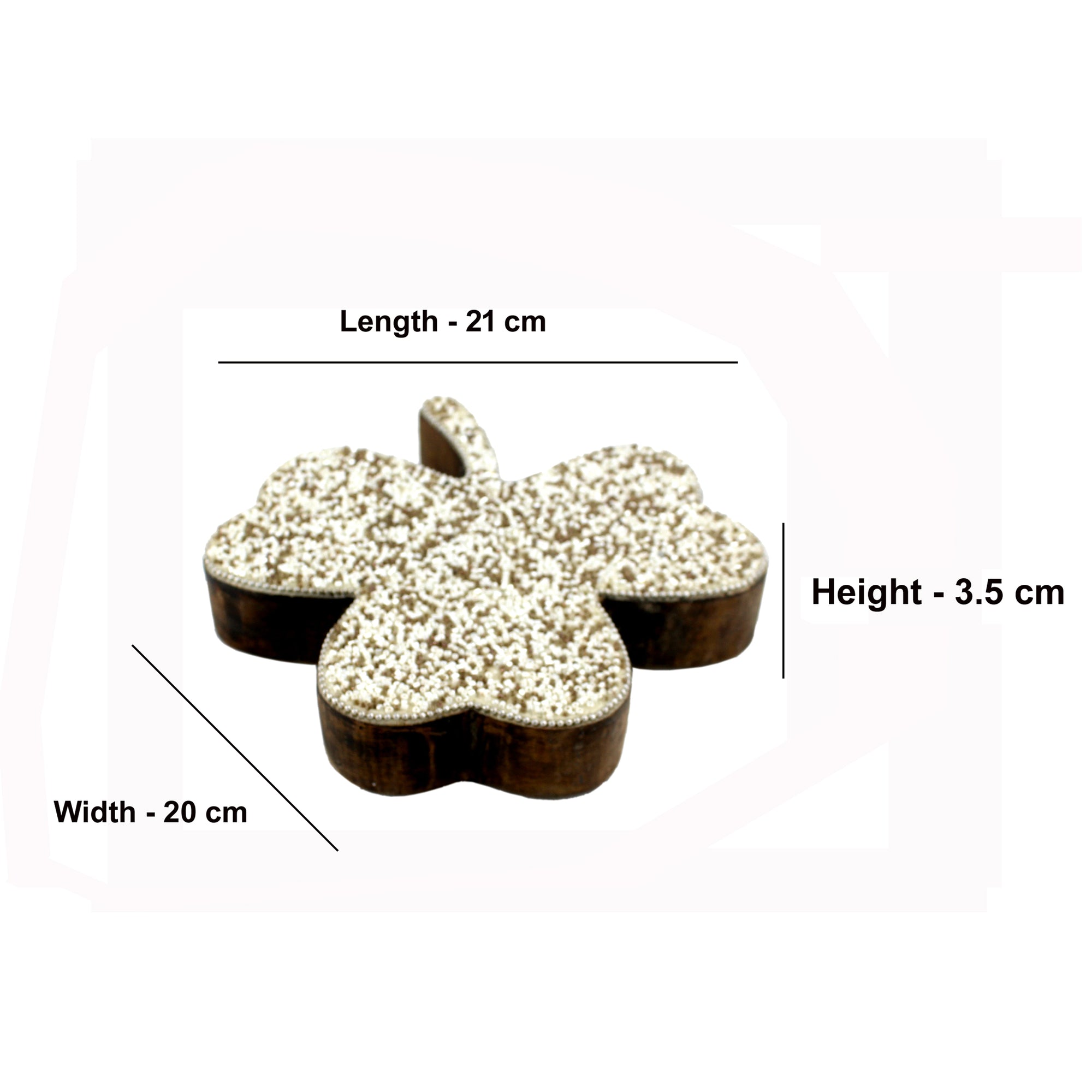 Mango Wood Four-Leaf Clover Decorative Accent