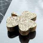 Mango Wood Four-Leaf Clover Decorative Accent