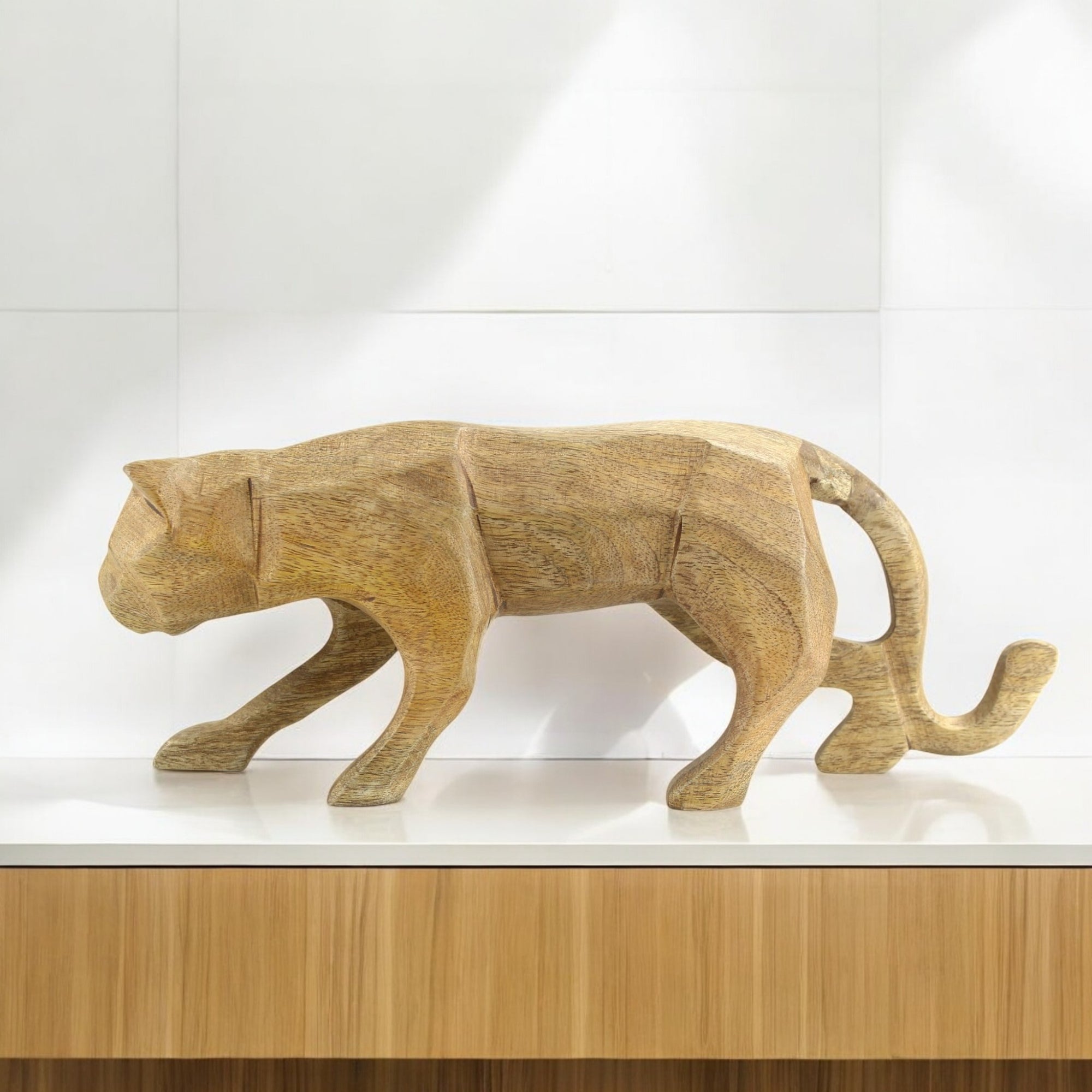 Wood Tiger Figurine