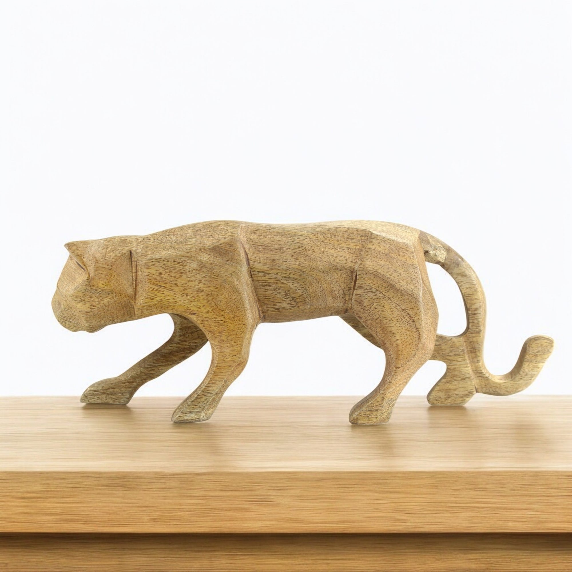 Wood Tiger Figurine