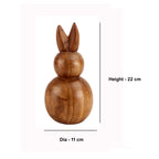 Wood Bunny Figurine