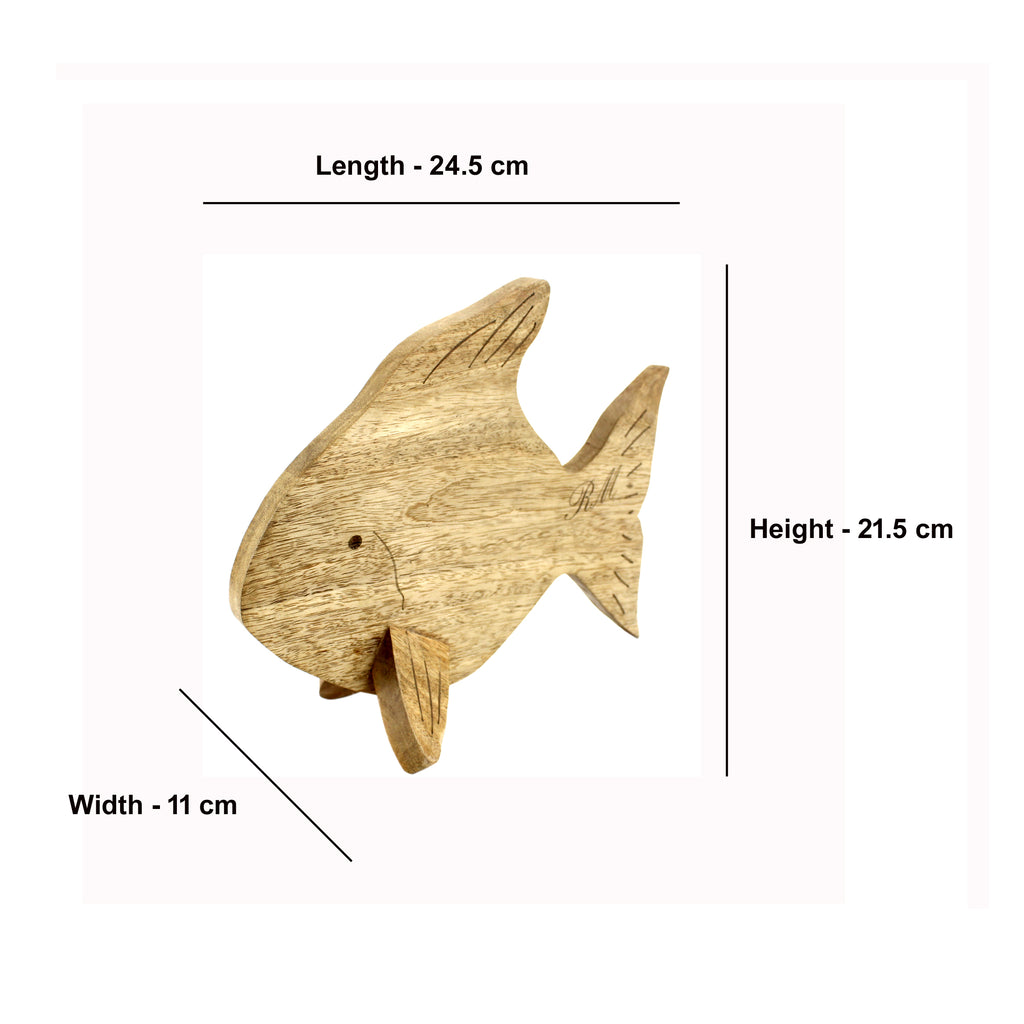 Wood Fish Figurine