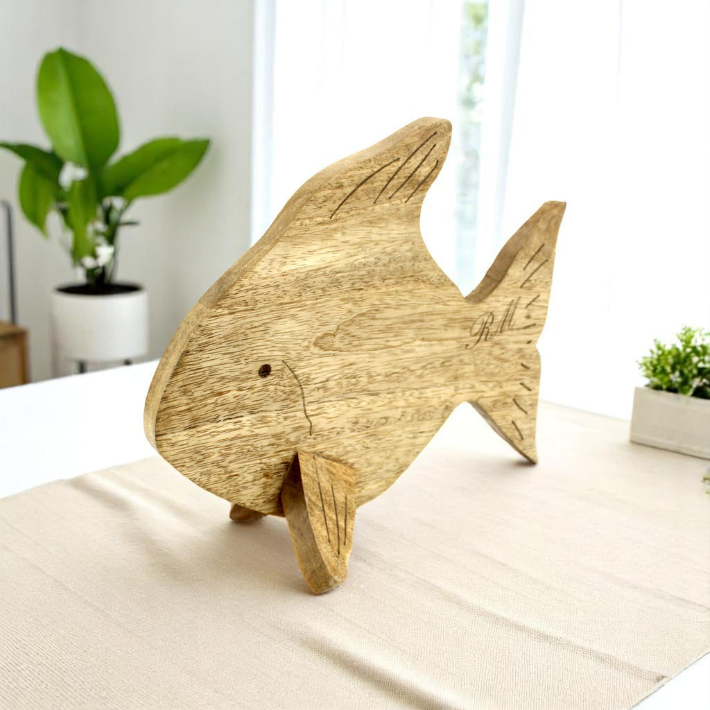 Wood Fish Figurine