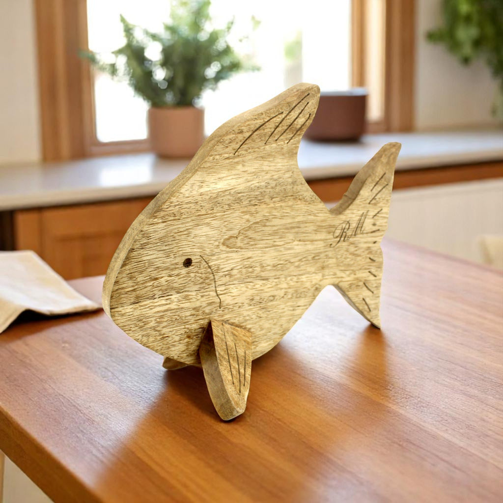 Wood Fish Figurine