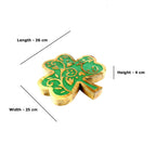 Mango Wood Four-Leaf Decorative Accent