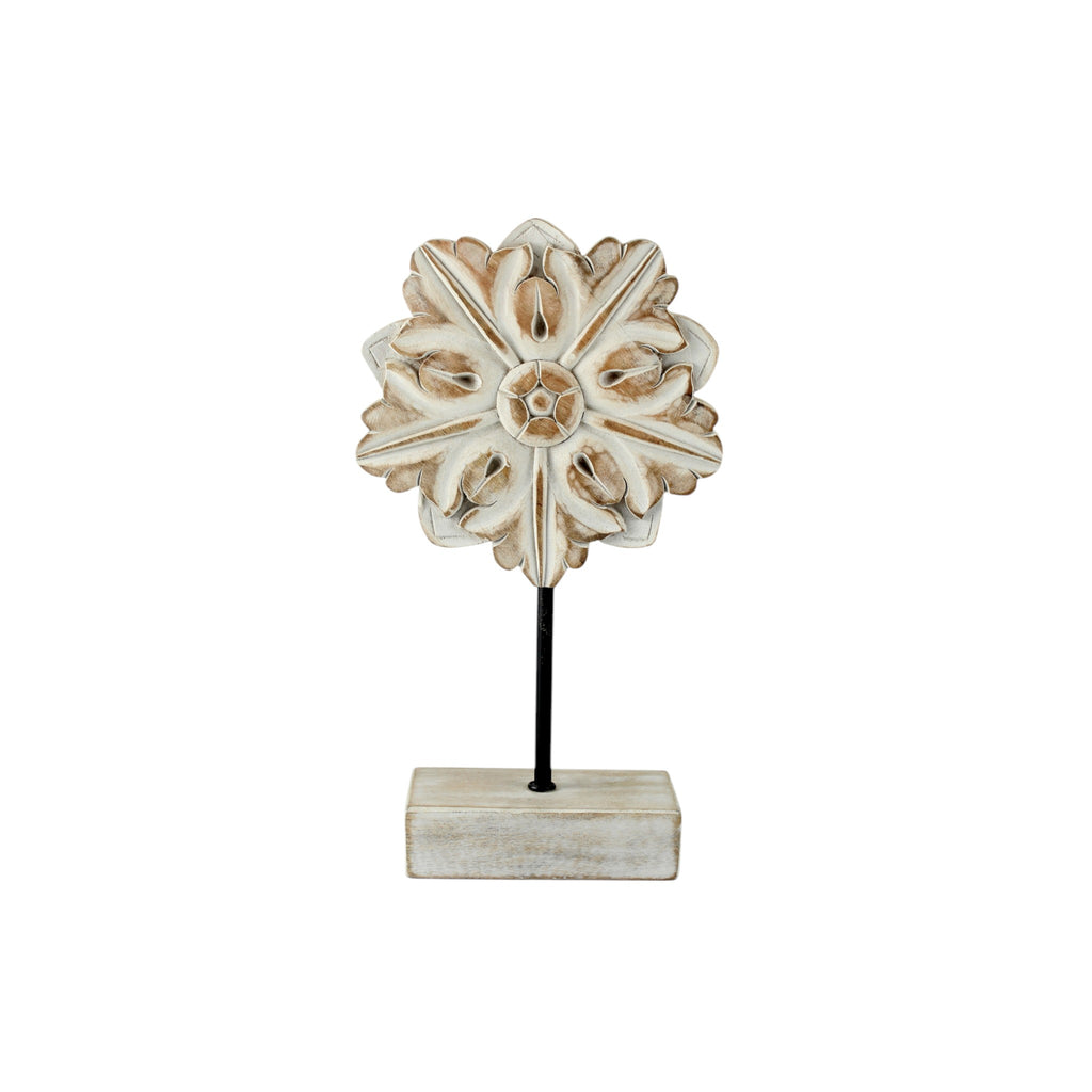 Wood Four-Leaf Decorative Accent