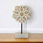 Wood Four-Leaf Decorative Accent