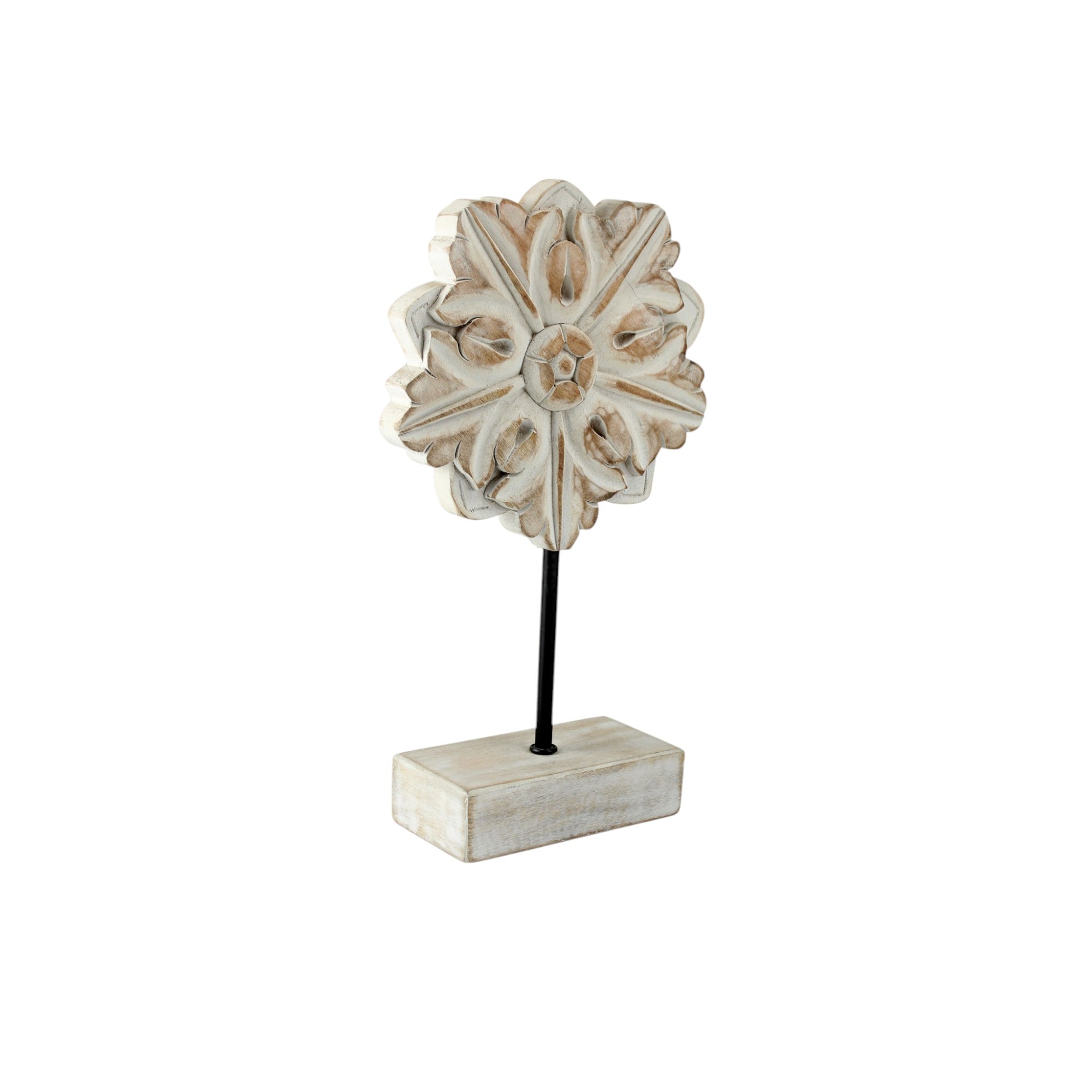 Wood Four-Leaf Decorative Accent