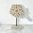 Wood Four-Leaf Decorative Accent
