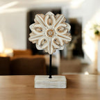 Wood Four-Leaf Decorative Accent