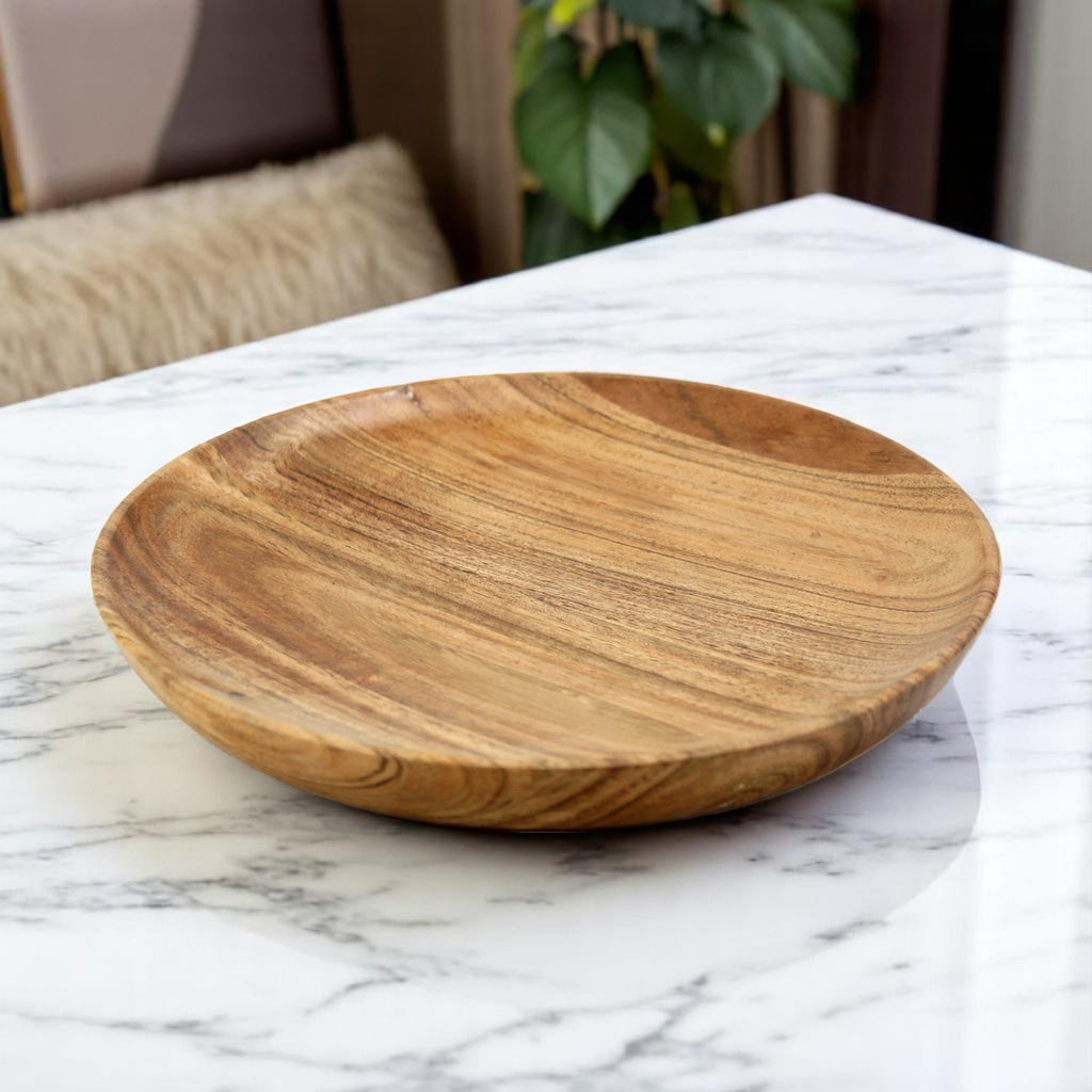 Wood Serving Bowl Shape Tray