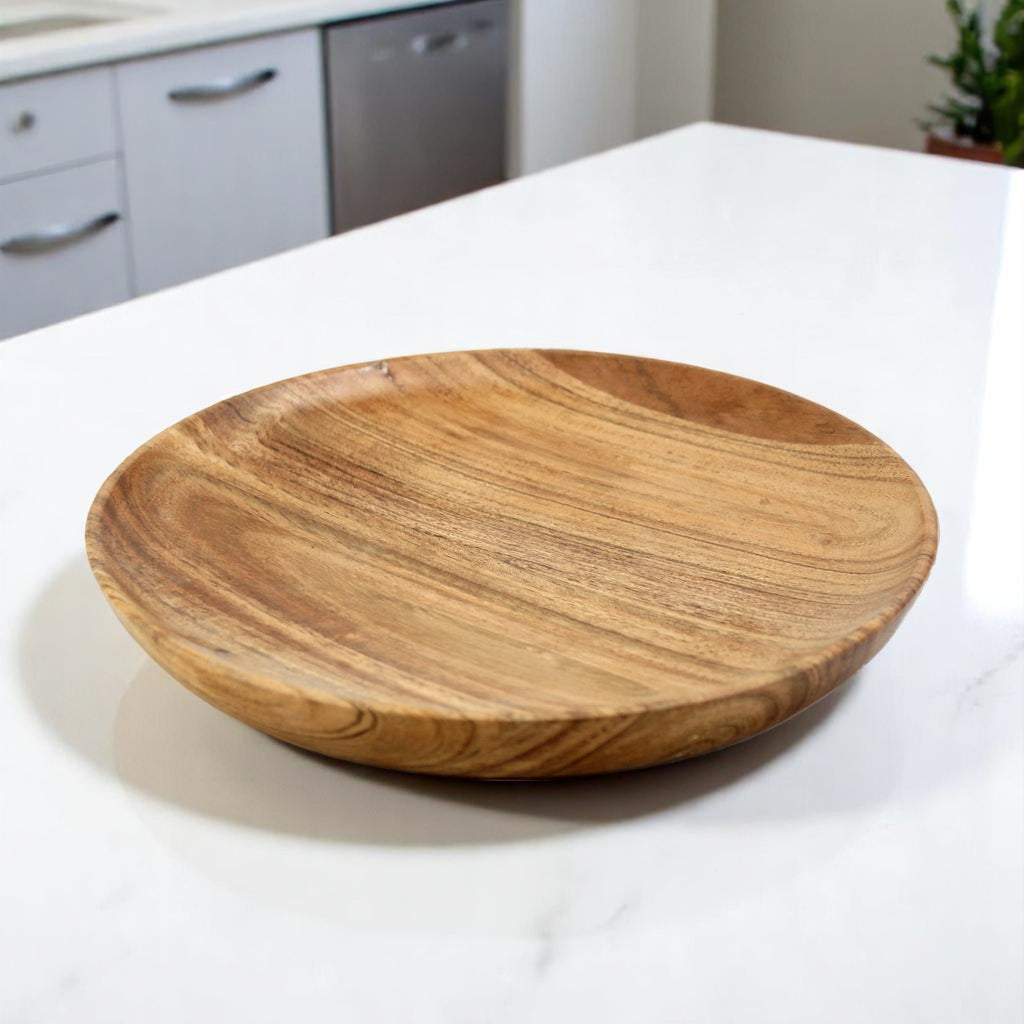 Wood Serving Bowl Shape Tray