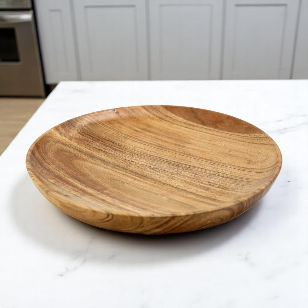 Wood Serving Bowl Shape Tray