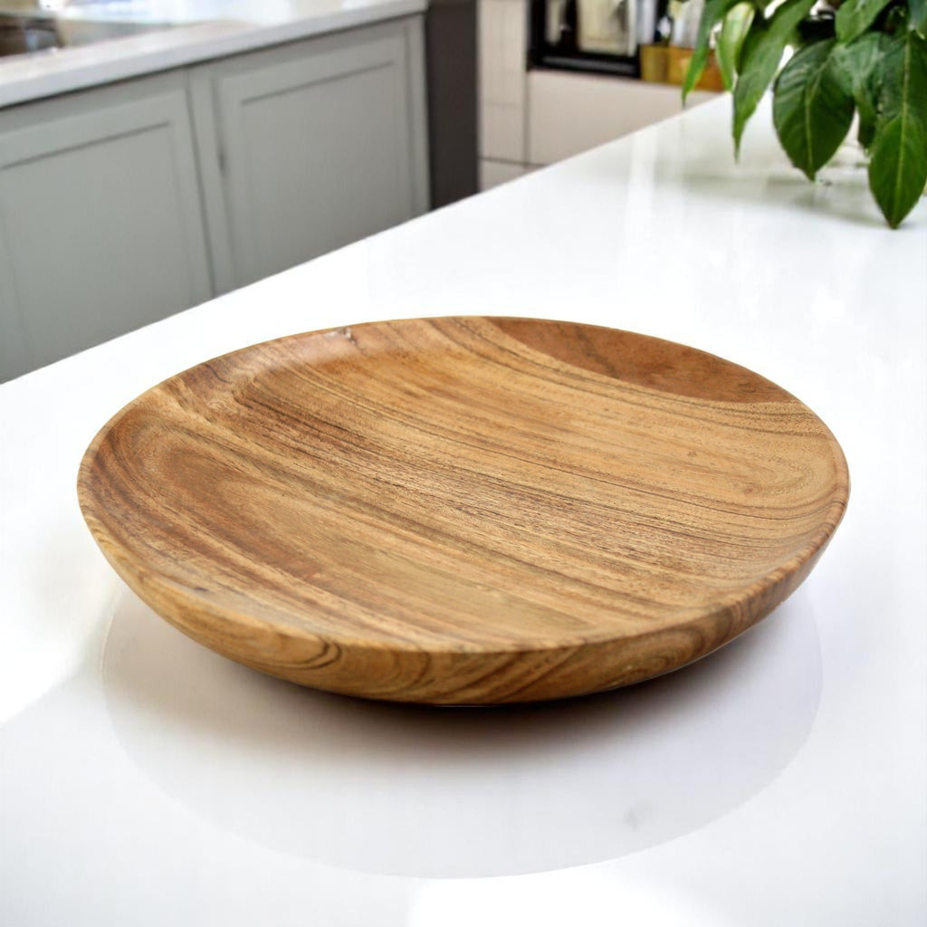 Wood Serving Bowl Shape Tray