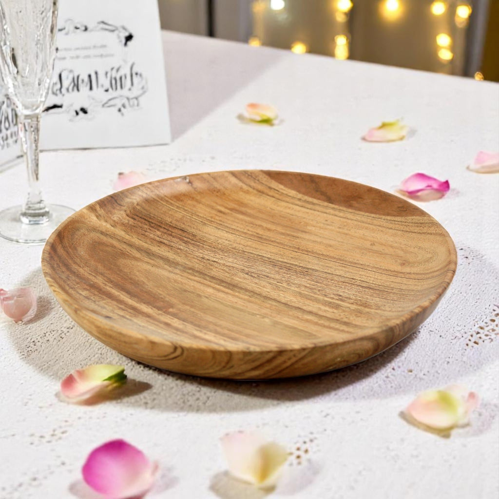 Wood Serving Bowl Shape Tray