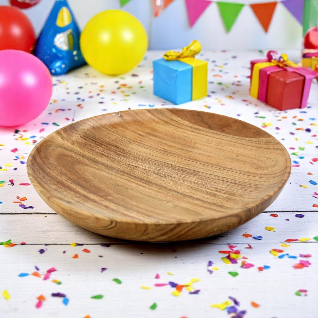 Wood Serving Bowl Shape Tray