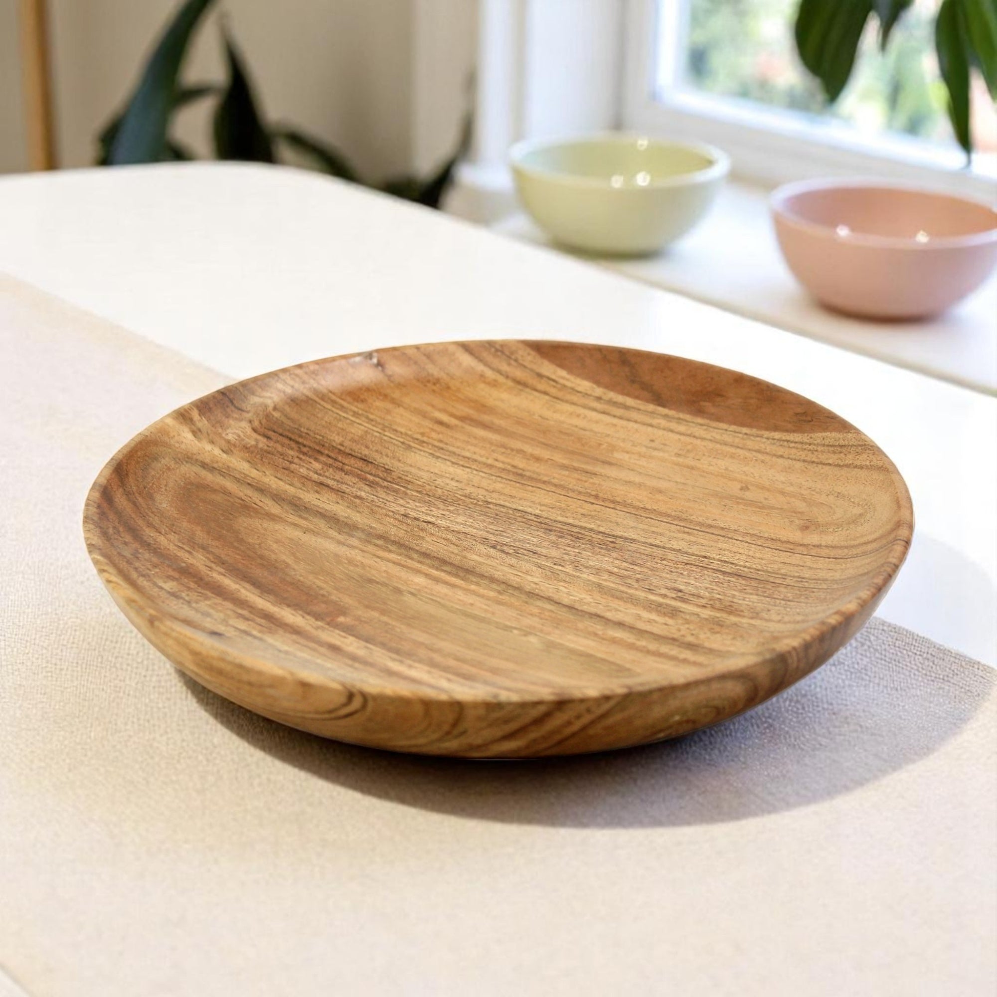 Wood Serving Bowl Shape Tray