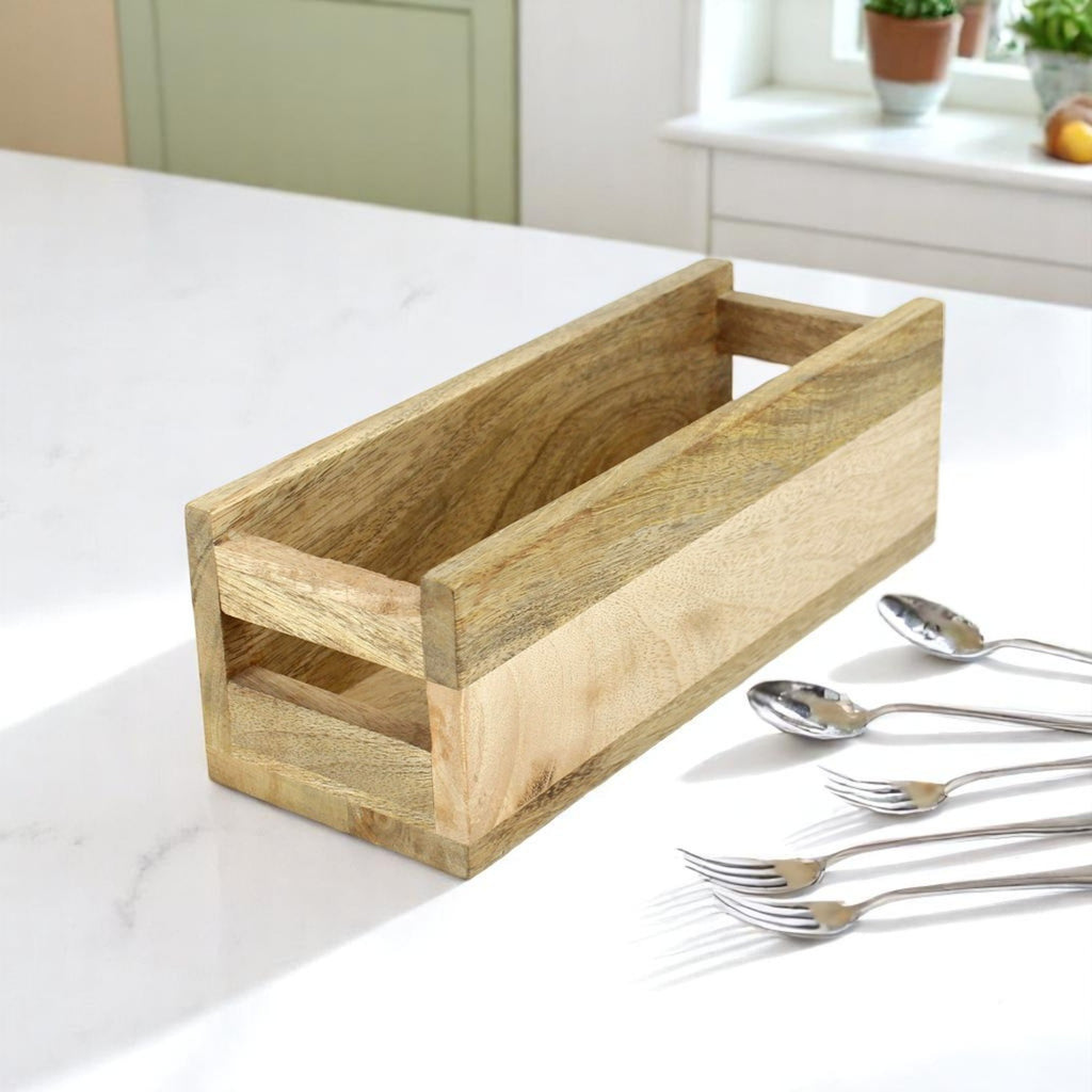 Wood Rectangular Organizer Caddy (Tray)