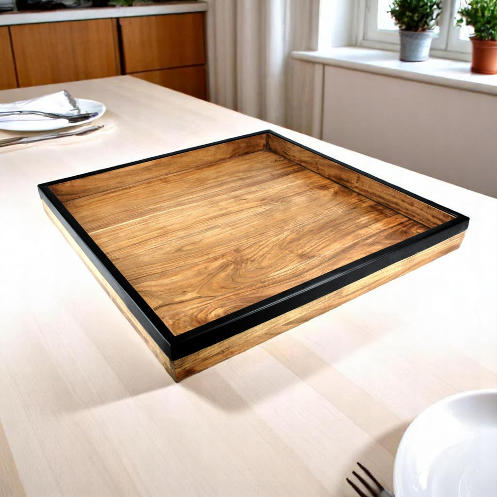 Wood Rectangular Organizer Tray