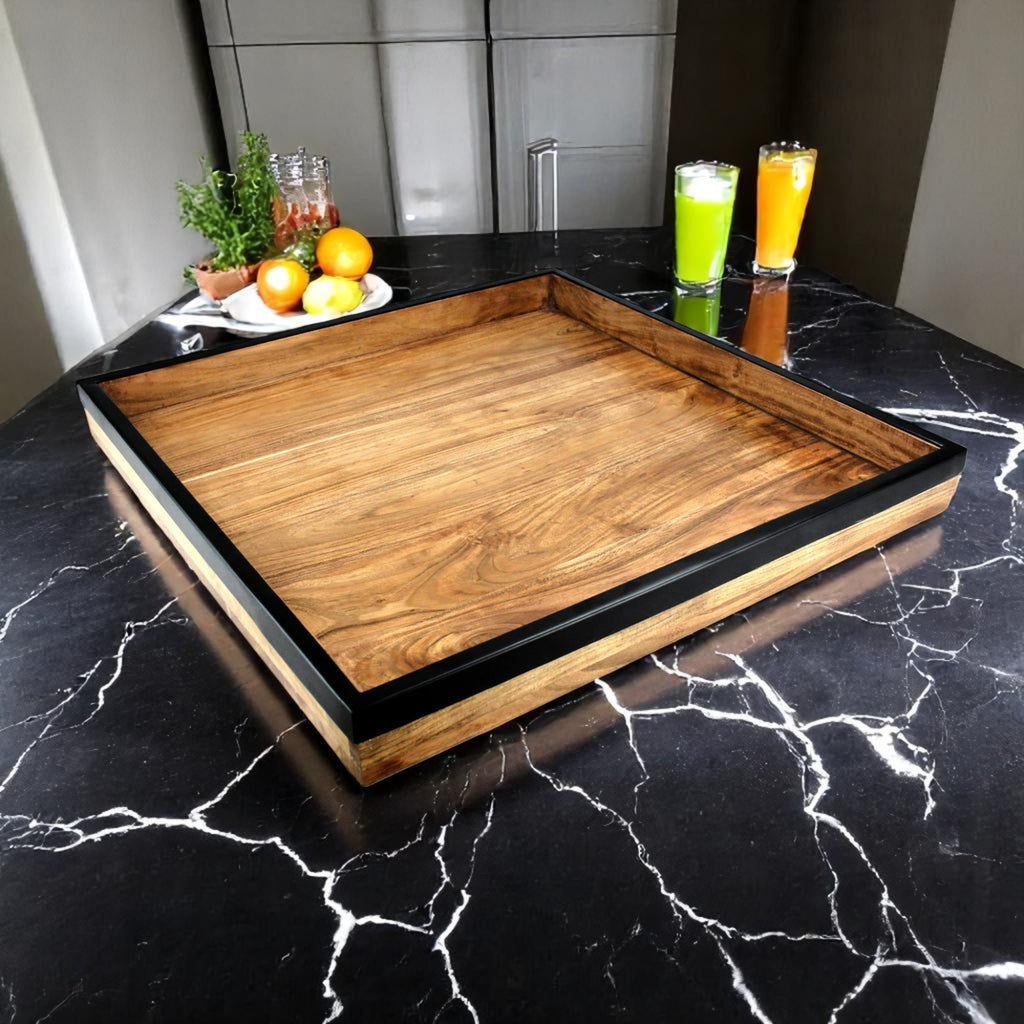 Wood Rectangular Organizer Tray