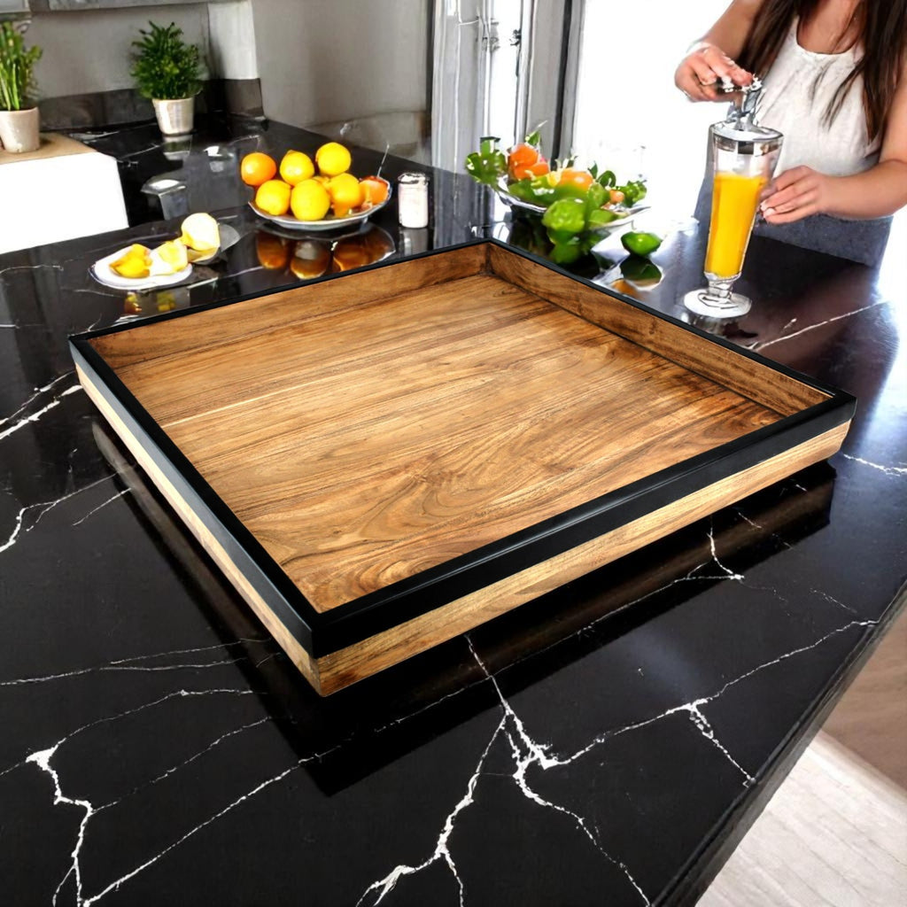 Wood Rectangular Organizer Tray