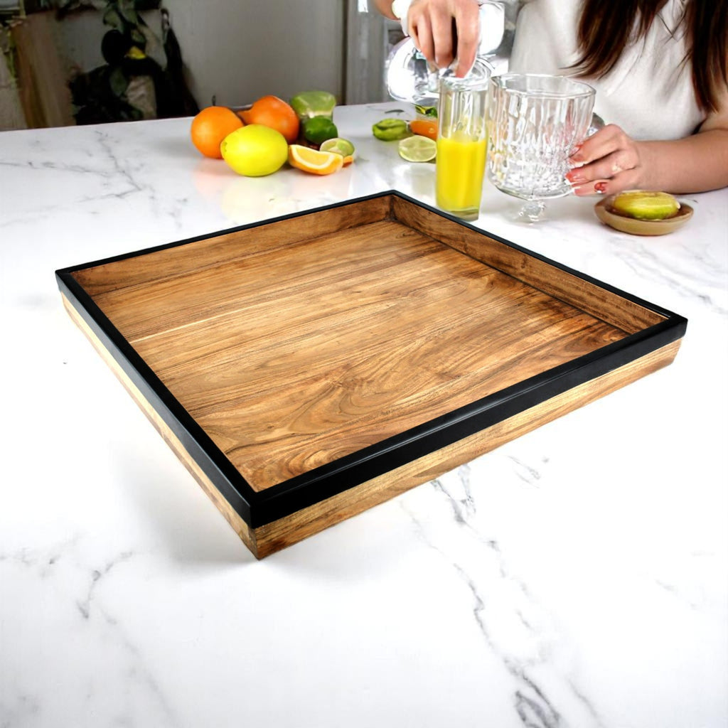 Wood Rectangular Organizer Tray