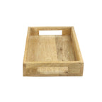 Wood Serving Tray with Cutout Handles