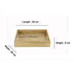 Wood Serving Tray with Cutout Handles