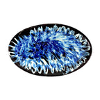 Wooden Decorative Tray with Blue Resin Art Inlay