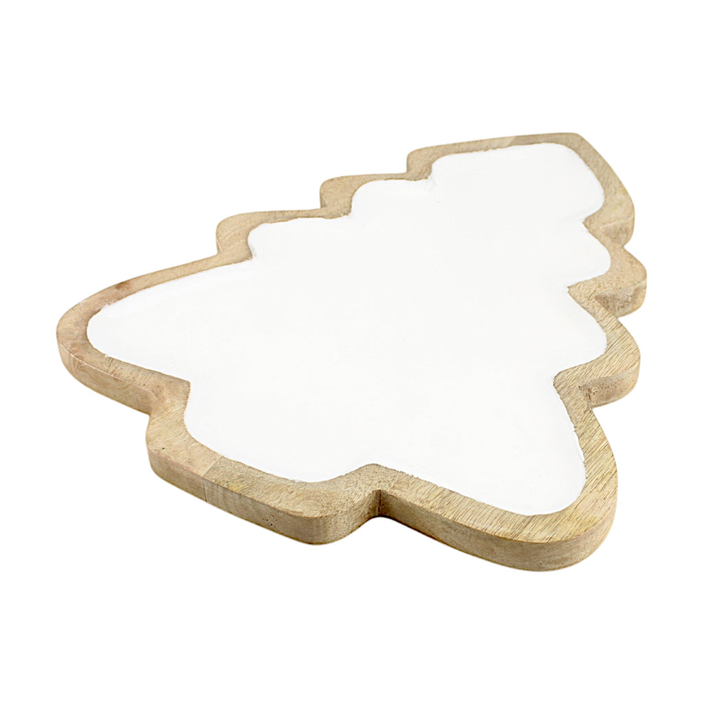 Wood Tree-Shaped Serving Tray