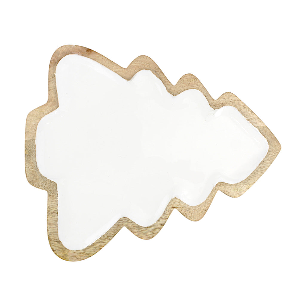 Wood Tree-Shaped Serving Tray