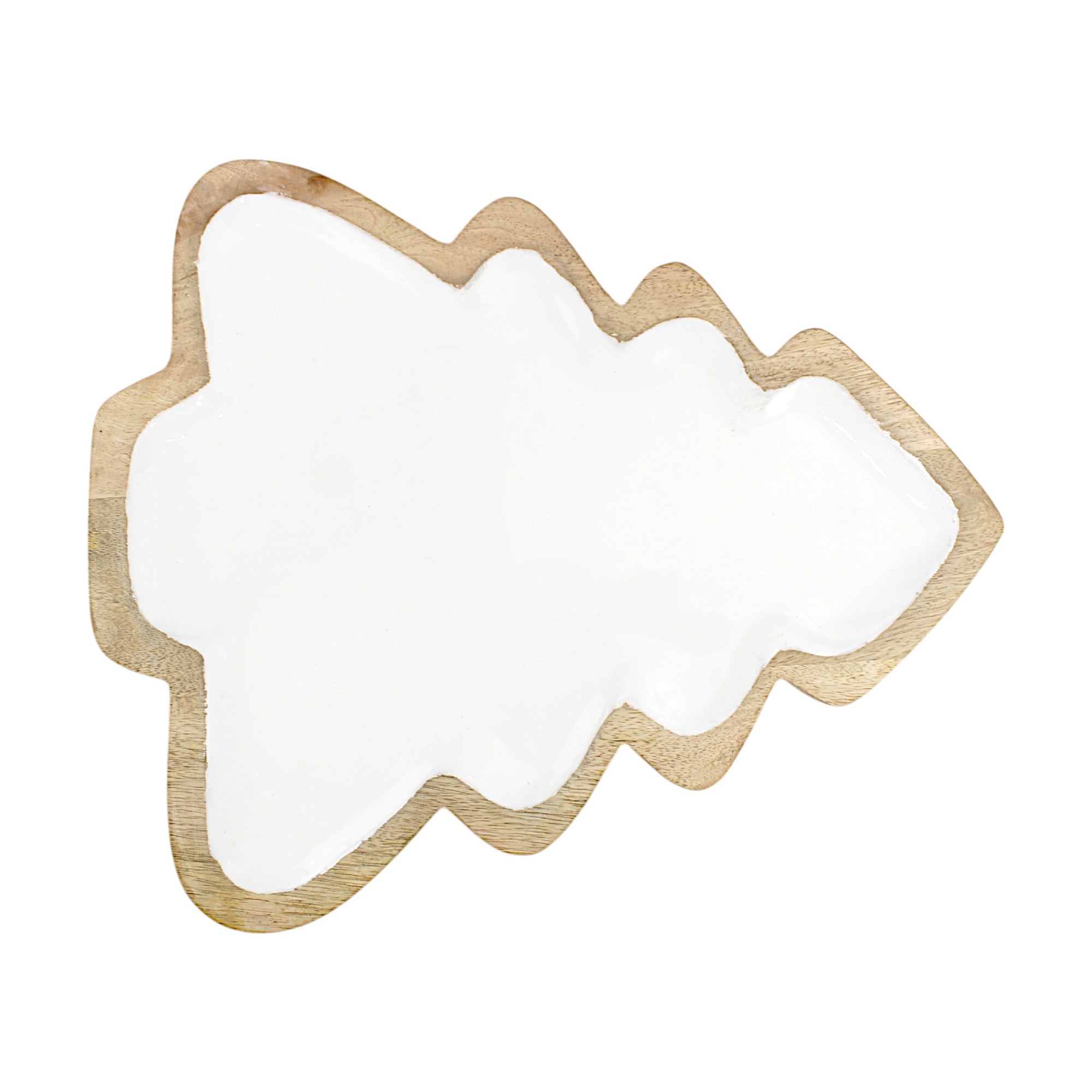 Wood Tree-Shaped Serving Tray