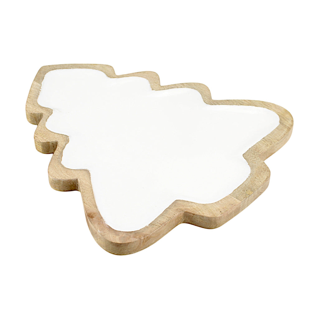 Wood Tree-Shaped Serving Tray