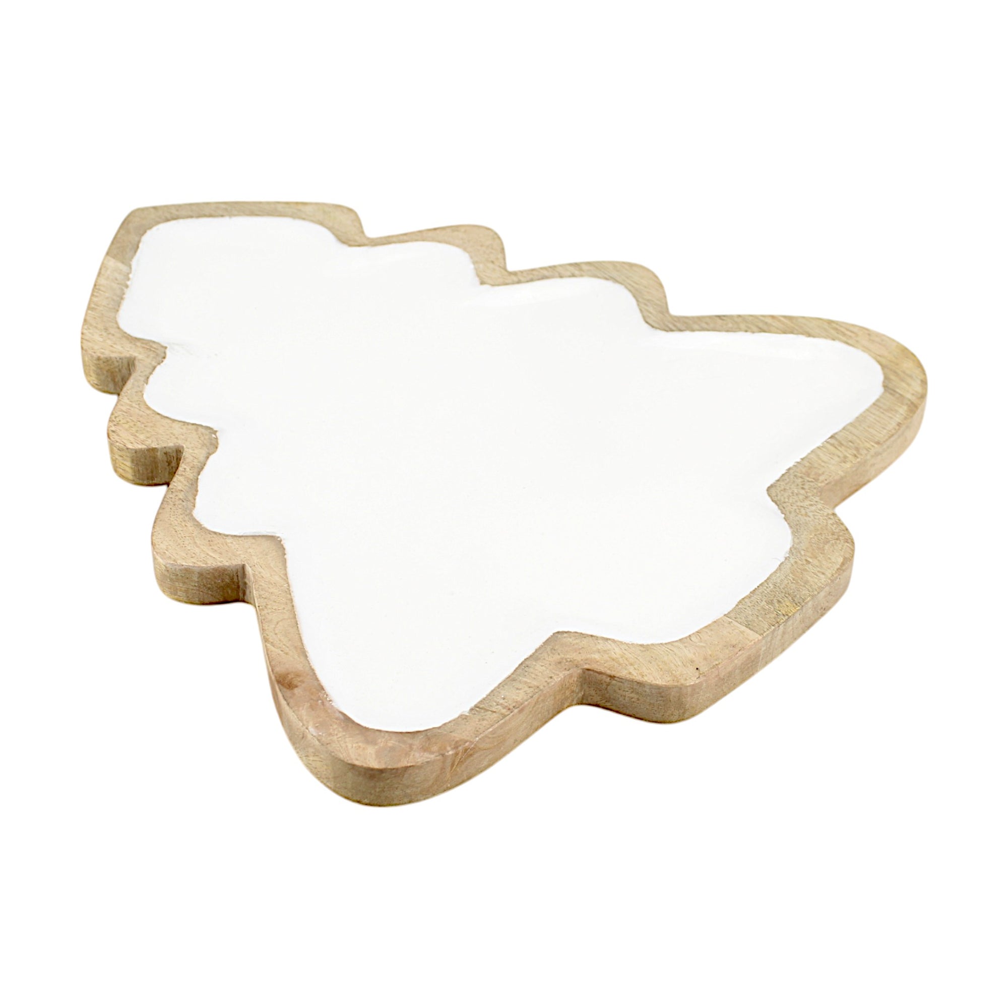 Wood Tree-Shaped Serving Tray