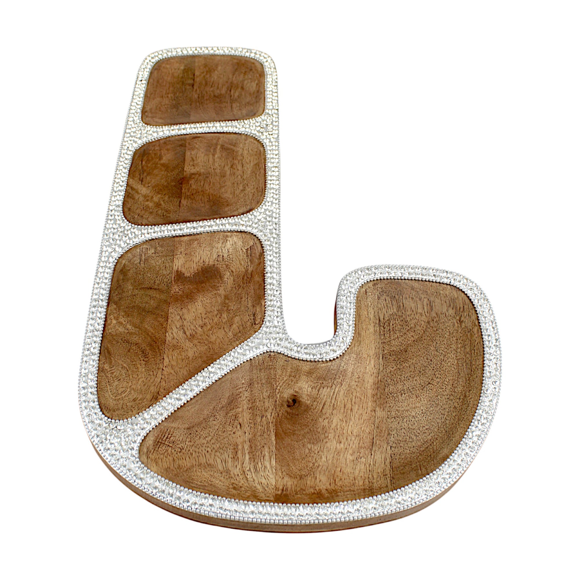 Wood  Christmas Tree-Shaped Red Serving Tray