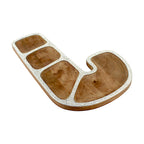 Wood  Christmas Tree-Shaped Red Serving Tray