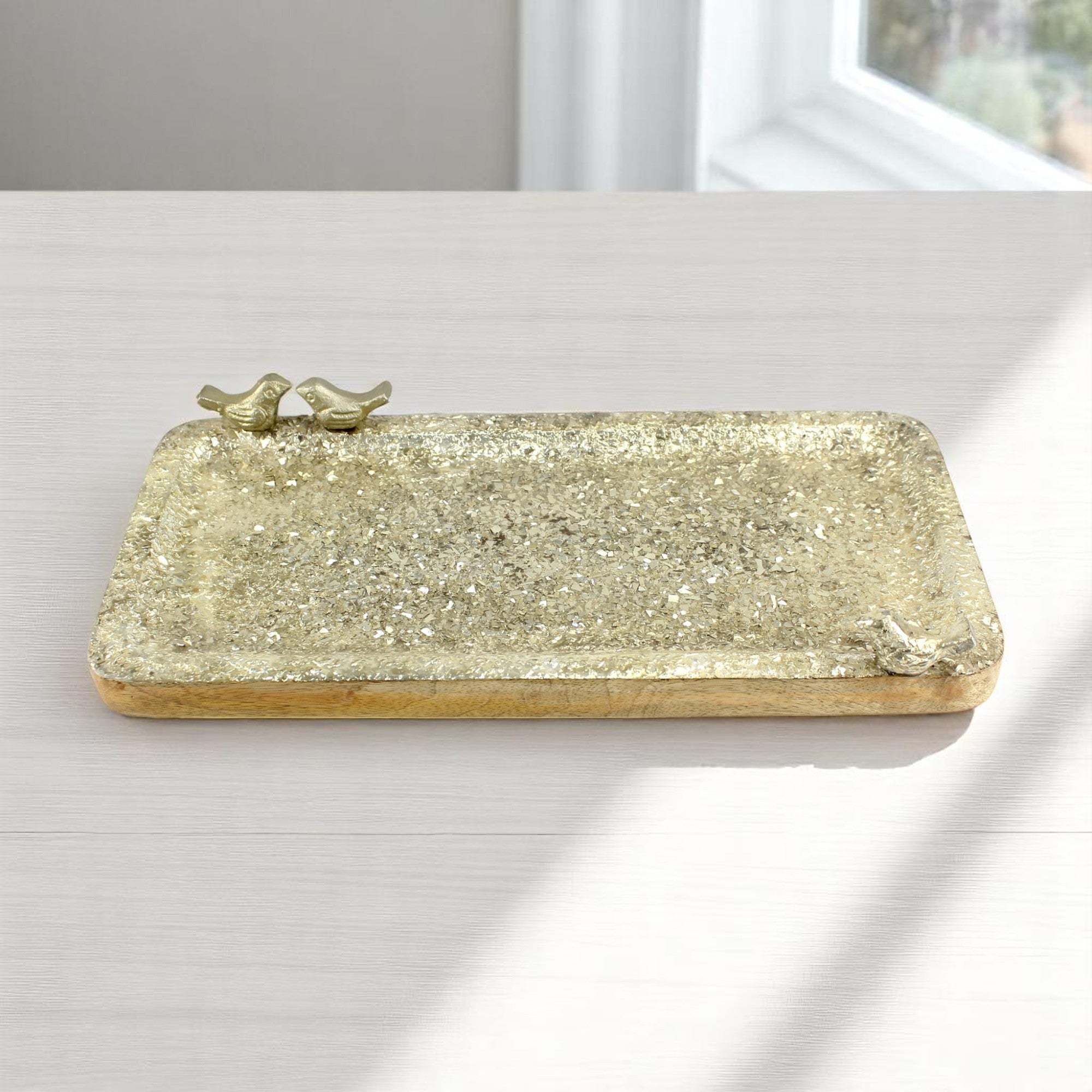 Wood (J) shape Try dry fruit serving Tray