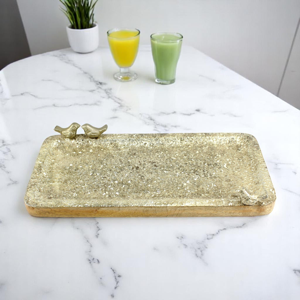 Wood (J) shape Try dry fruit serving Tray