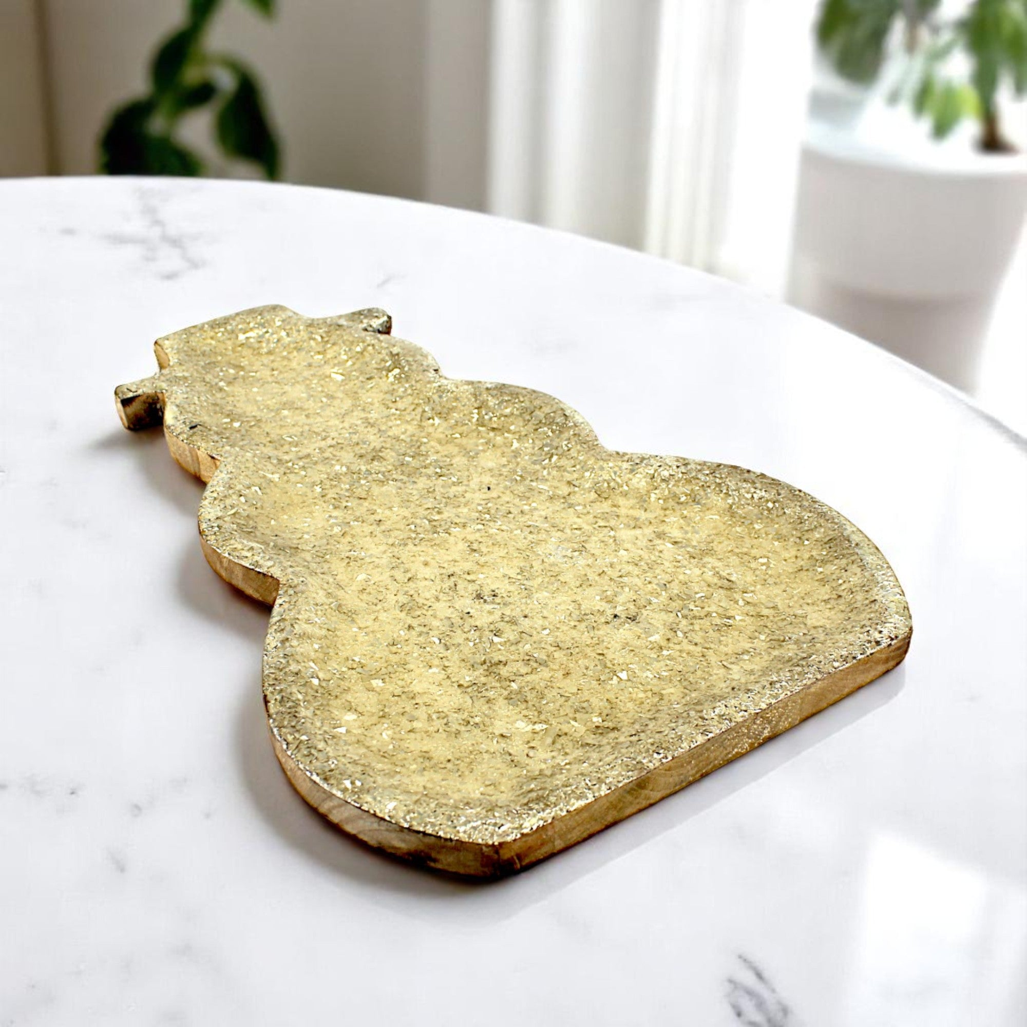 Mozek art  stylish design three aluminium bird beautiful look serving wooden Tray