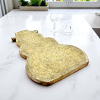 Mozek art  stylish design three aluminium bird beautiful look serving wooden Tray