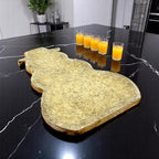 Mozek art  stylish design three aluminium bird beautiful look serving wooden Tray