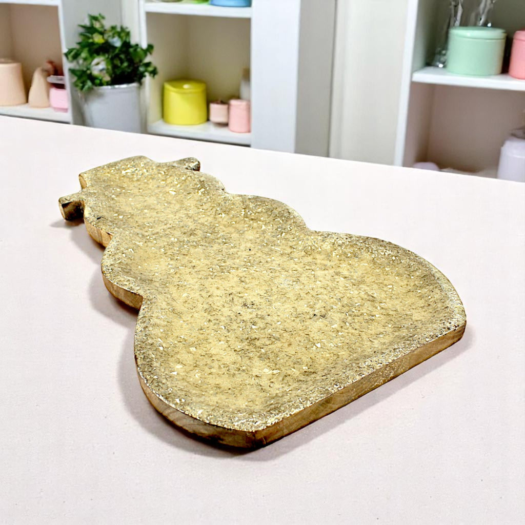 Mozek art  stylish design three aluminium bird beautiful look serving wooden Tray